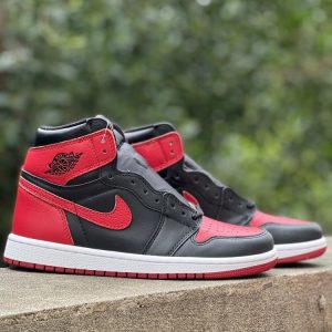 New Fashion Shoes AJ 1 High Og Retro Black Varsity Red AJ3234