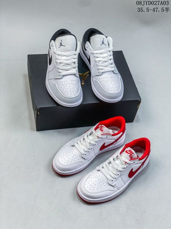 New Fashion Shoes AJ 1 Low White University Red AO9944-161 AJ3018