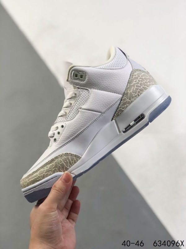 New Fashion Shoes AJ 3 Retro Pure White 136064-111 AJ3049