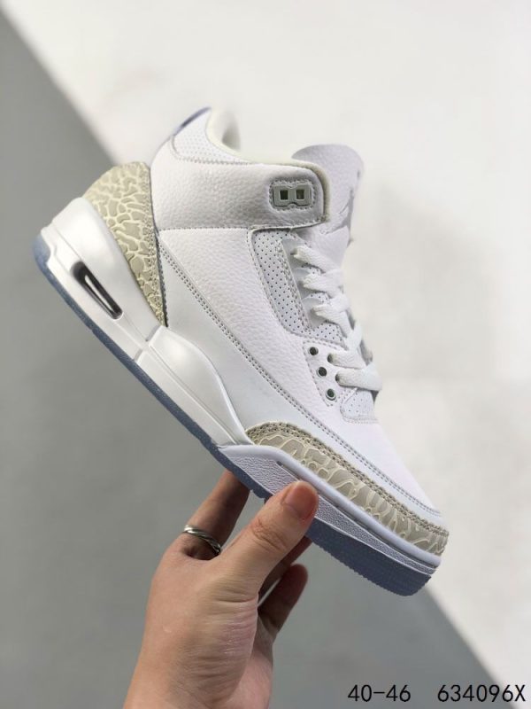 New Fashion Shoes AJ 3 Retro Pure White 136064-111 AJ3049