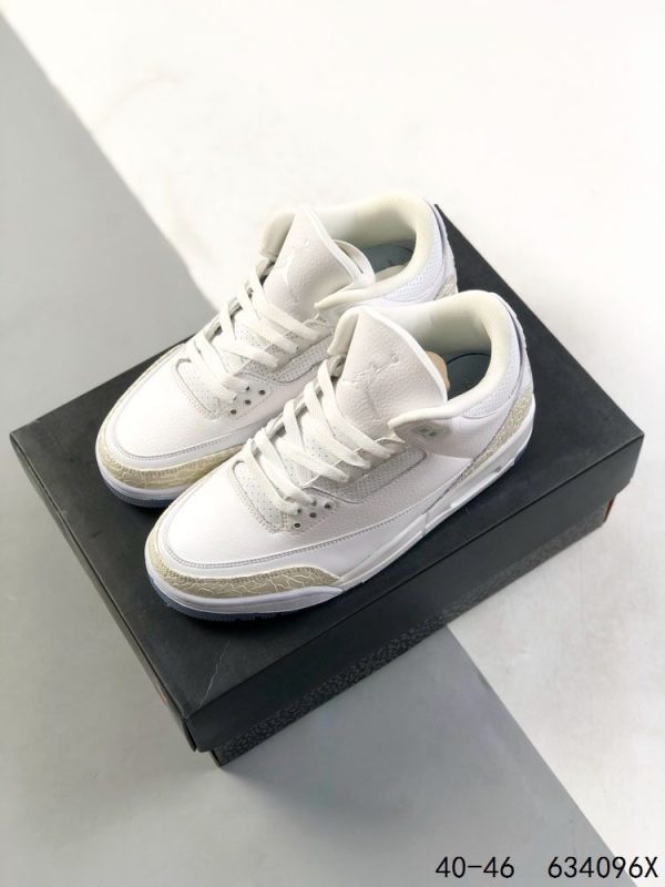 New Fashion Shoes AJ 3 Retro Pure White 136064-111 AJ3049