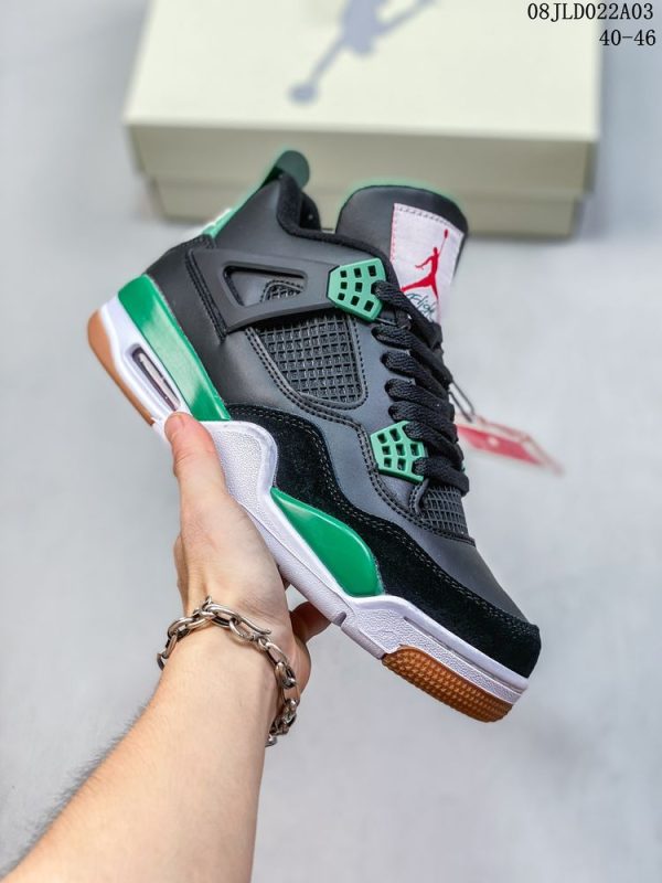 New Fashion Shoes AJ 4 Retro Green Glow 308497-033 AJ3017 AJ3017