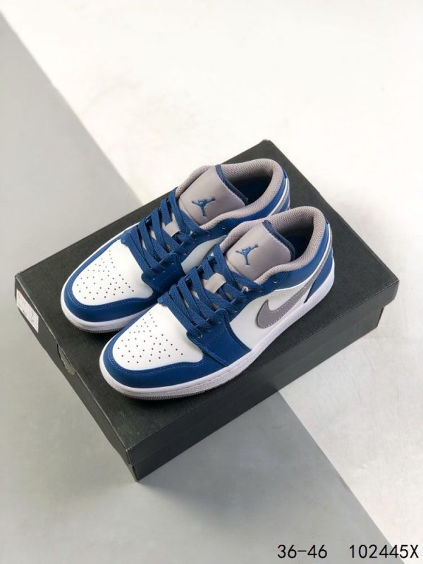 New Fashion Shoes AJ 1 Low True Blue Grey White 553558-412 AJ3031