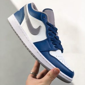 New Fashion Shoes AJ 1 Low True Blue Grey White 553558-412 AJ3031