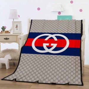 Blue & Red Gucci Blanket 011