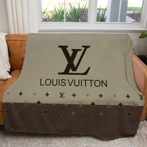 Creamy Brown Louis Vuitton Blanket 020