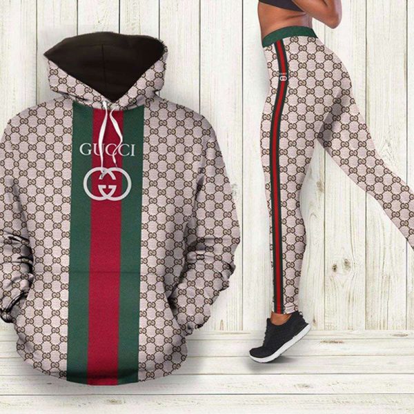 Gucci Hoodie Leggings Set 3D All Over Print 001