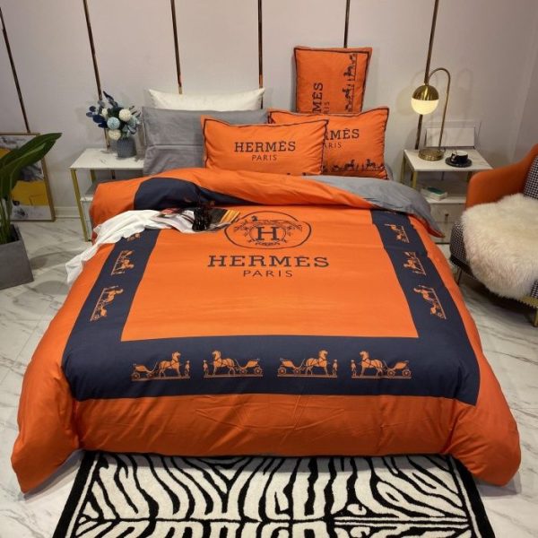 Hermes Paris Luxury Brand Type Bedding Sets 015