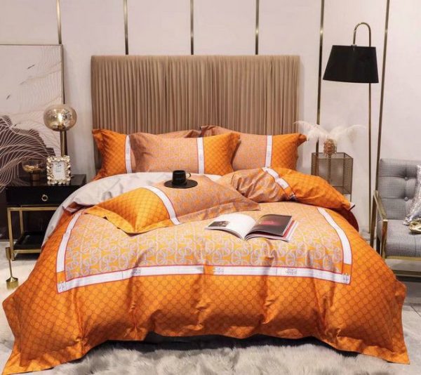 Hermes Paris Luxury Brand Type Bedding Sets Duvet Cover Bedroom Sets 097