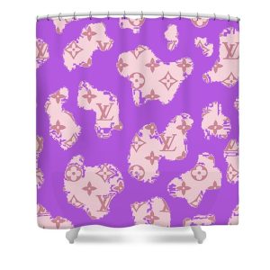 Louis Vuitton Shower Curtain Purple Map 055