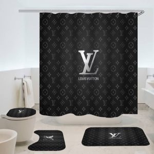 Shower Curtains Louis Vuitton Dark Gray 097