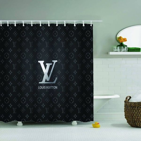 Shower Curtains Louis Vuitton Dark Gray 097