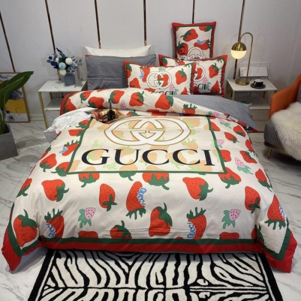 Strawberry Luxury GG Bedding Sets Duvet Cover Luxury Brand Bedroom Sets 262