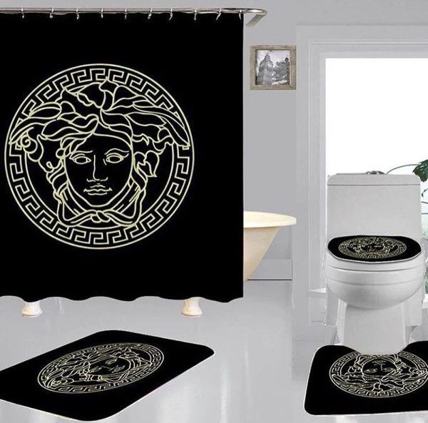 Versace Shower Curtains And Versace Rug Set 038